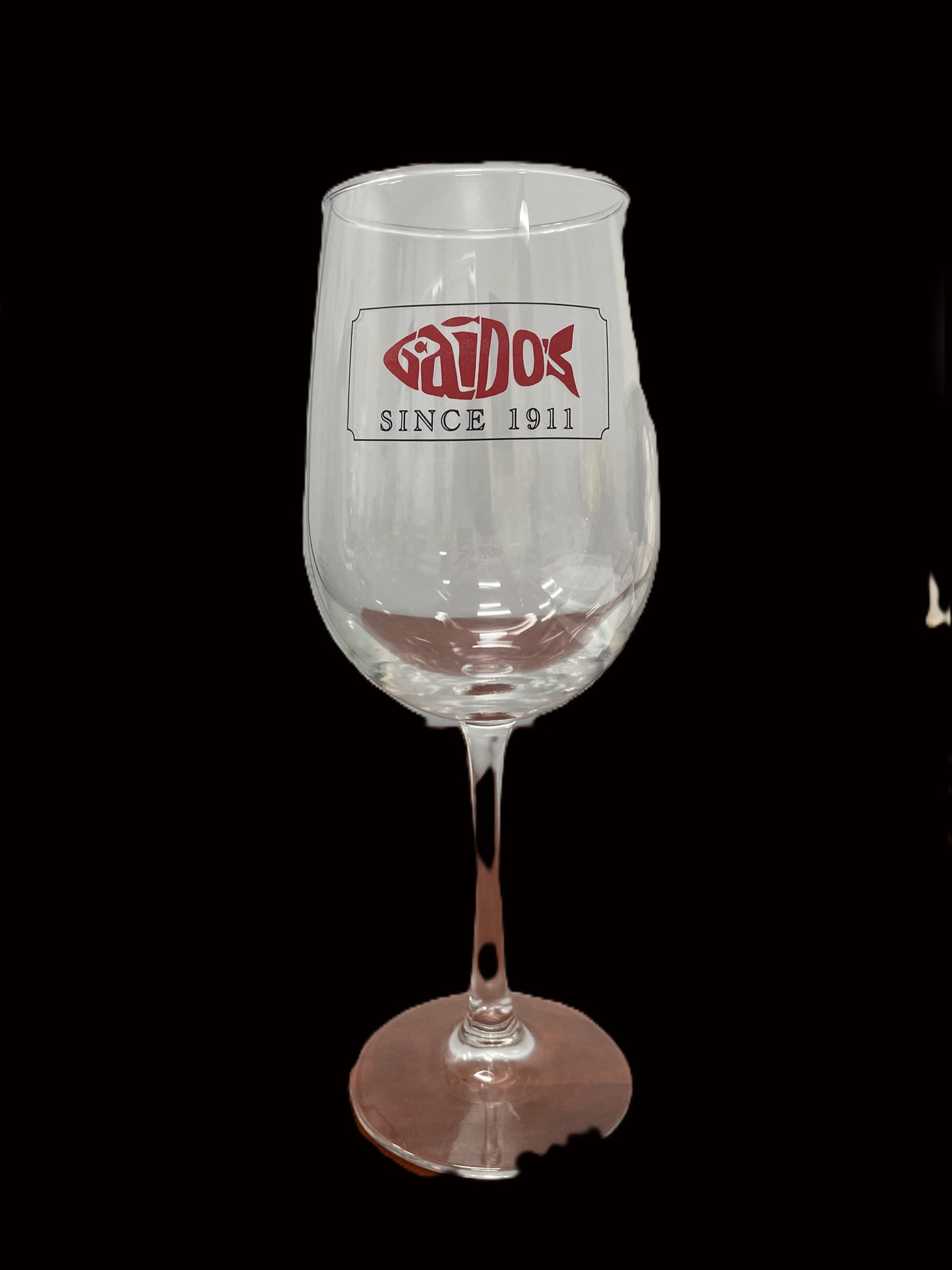 Gaido's Logo Wine Glass